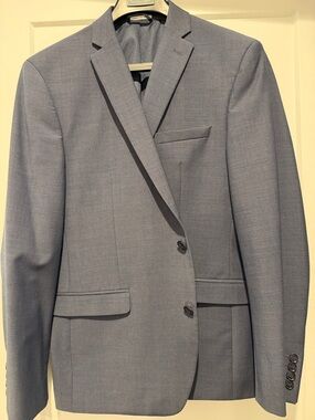 Bar III Light Gray Two-Button Men's Suit Blazer